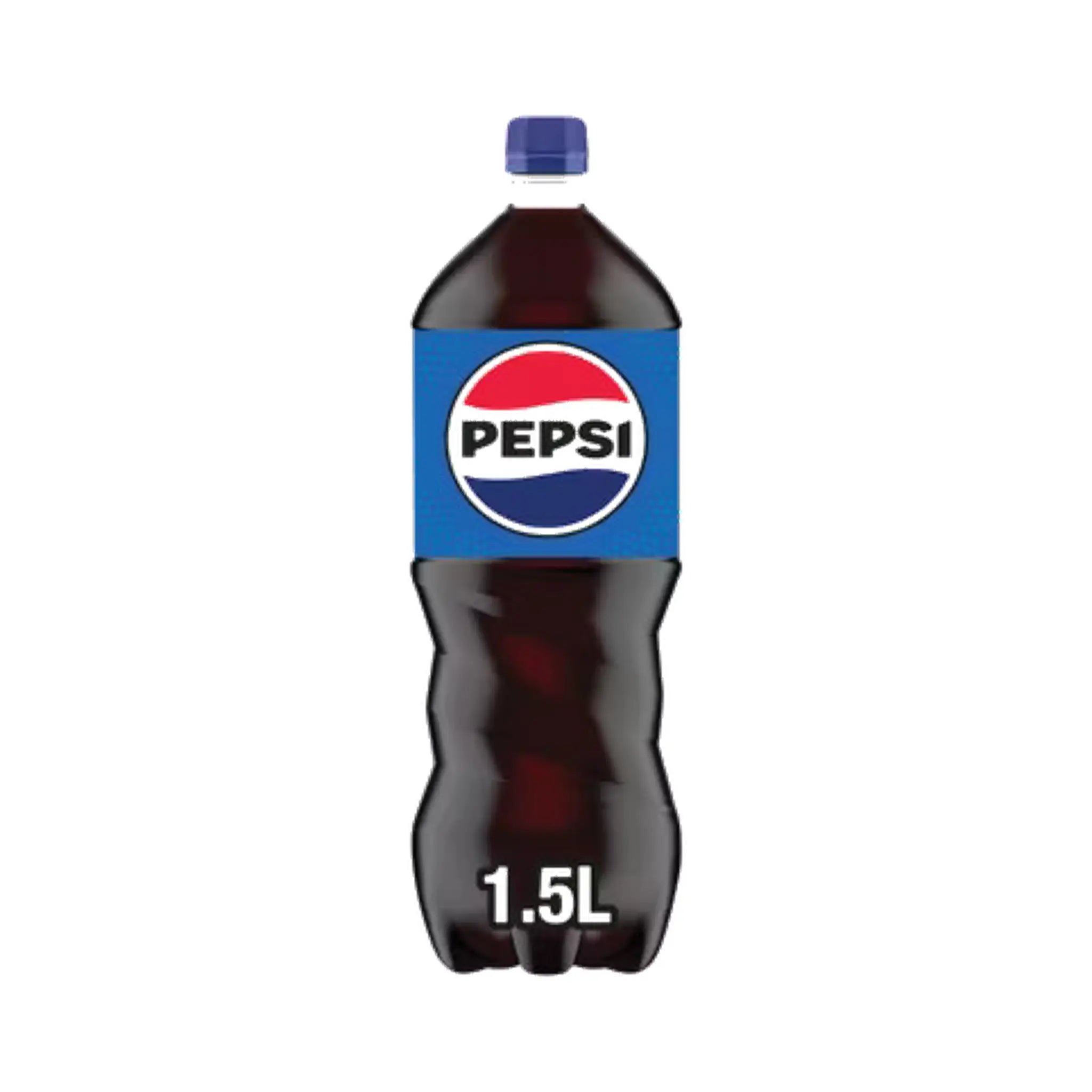 Pepsi Original 6 x 1.5L—six 1.5-liter plastic bottles with blue labels and caps, ideal for wholesale buyers seeking convenient soft drink packaging.