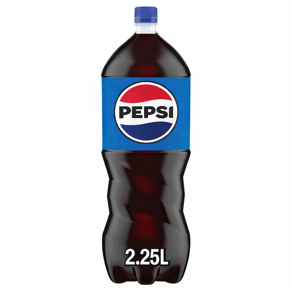 Pepsi Original 6 x 2.25L: Enjoy six large bottles with the classic blue label and Pepsi logo—ideal for stocking up on your favorite soft drink or as a France import option.