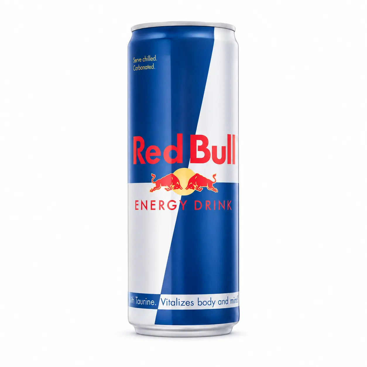 Red Bull 355ml Cans 24 Pack PM—blue and silver cans with a red/yellow logo, perfect for bulk energy drink buyers or those seeking energy drink wholesale options.