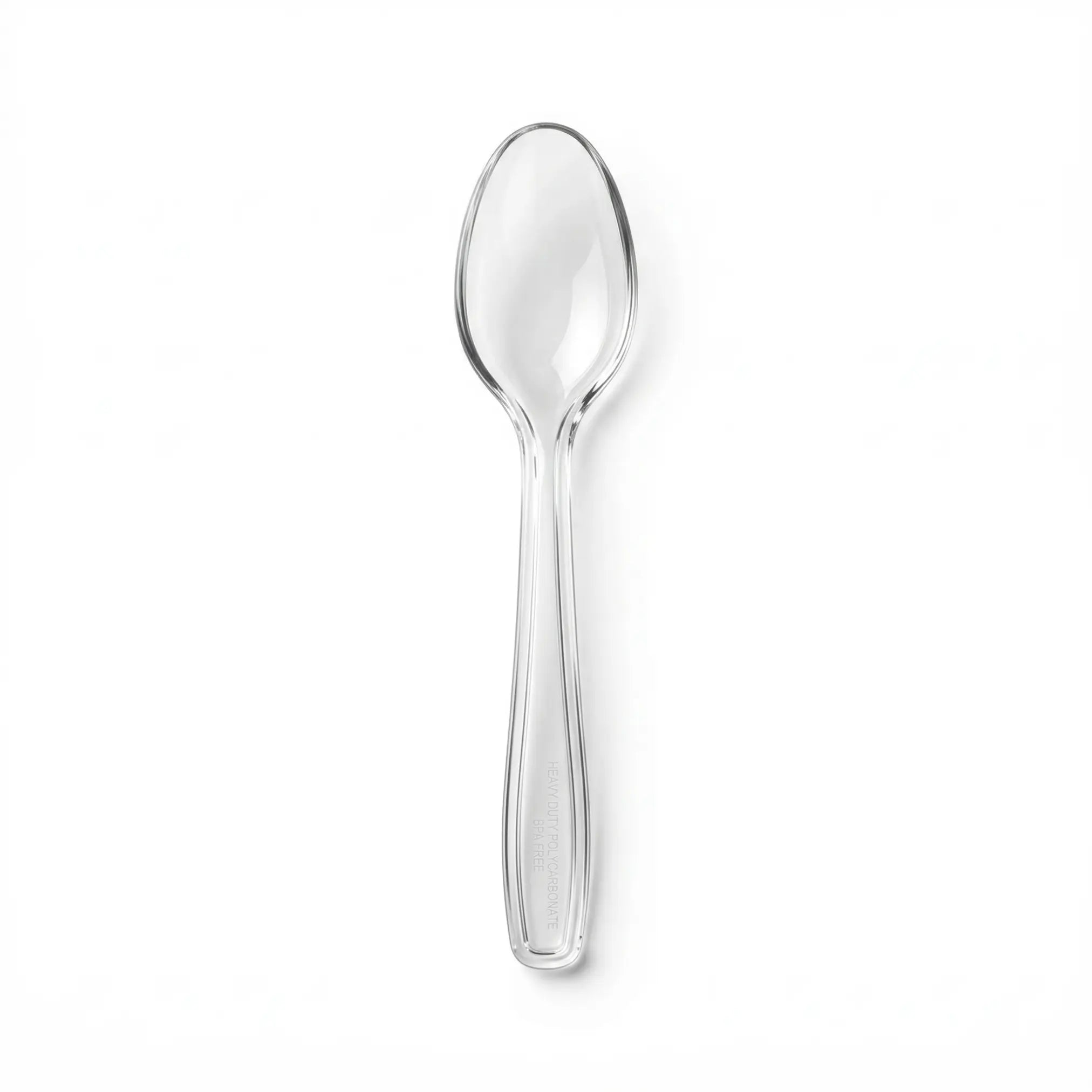 A Clear Plastic Spoons 1000 Pack from our collection is shown upright against a plain white background.