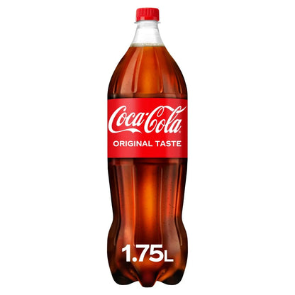 Coca Cola Original 1.75L Bottles 6 Pack—imported from Ukraine with red cap and label; perfect for bulk soft drinks wholesale.