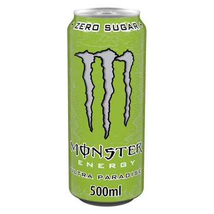 Monster Ultra Paradise 12 x 500ml PM—sugar-free energy drinks with bold green cans and zero sugar, ideal for wholesale buyers.