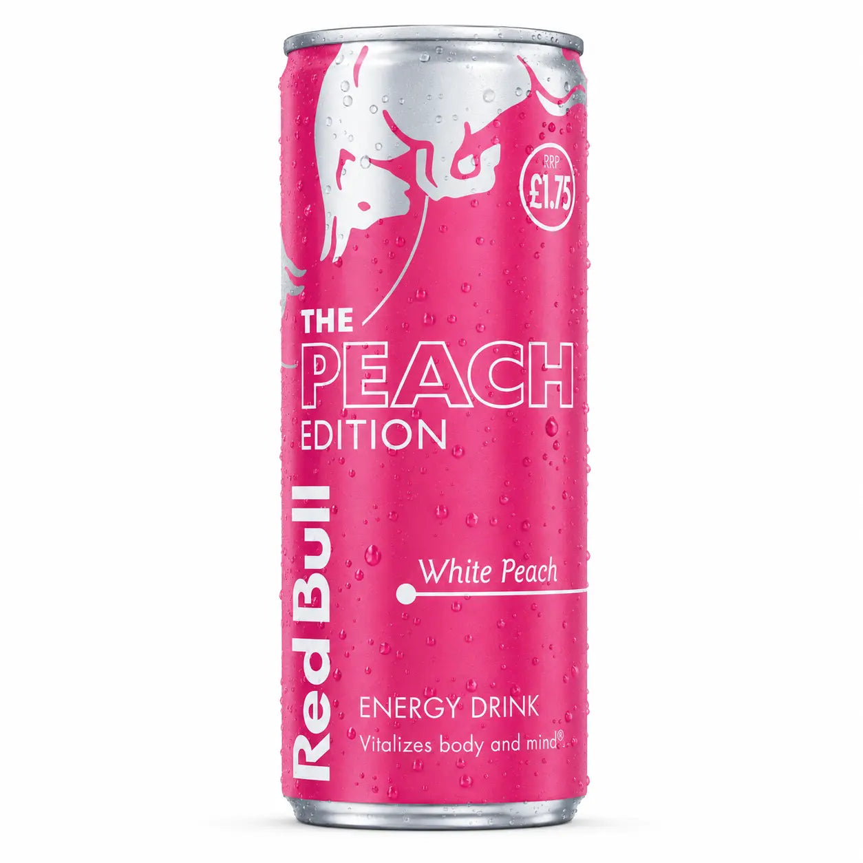 Red Bull Peach Edition 250ml Cans 12 Pack PM offers a refreshing white peach flavor in sleek pink cans, perfect for bulk wholesale needs.