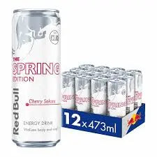 A 473ml can of Red Bull Summer Edition is displayed alongside its 12-pack case, ideal for fans seeking bulk Red Bull Summer Edition 473ml Cans 12 Pack PM or those who love seasonal energy drinks.