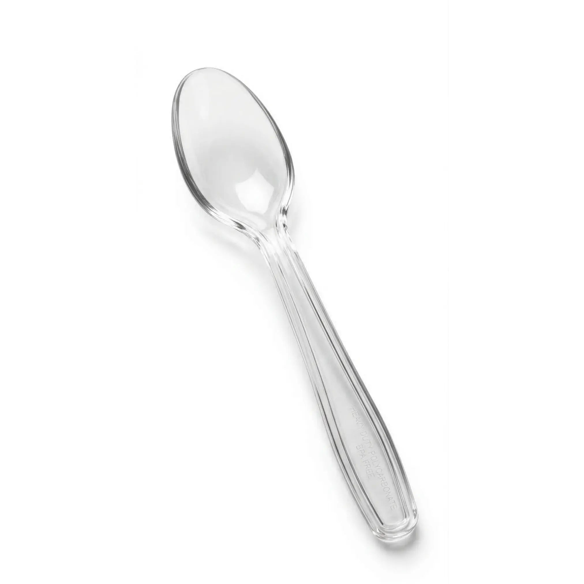 The Clear Plastic Spoons 1000 Pack, perfect for disposable cutlery needs, is displayed on a white background.